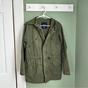 American Eagle Outfitters Olive Green Military Jacket